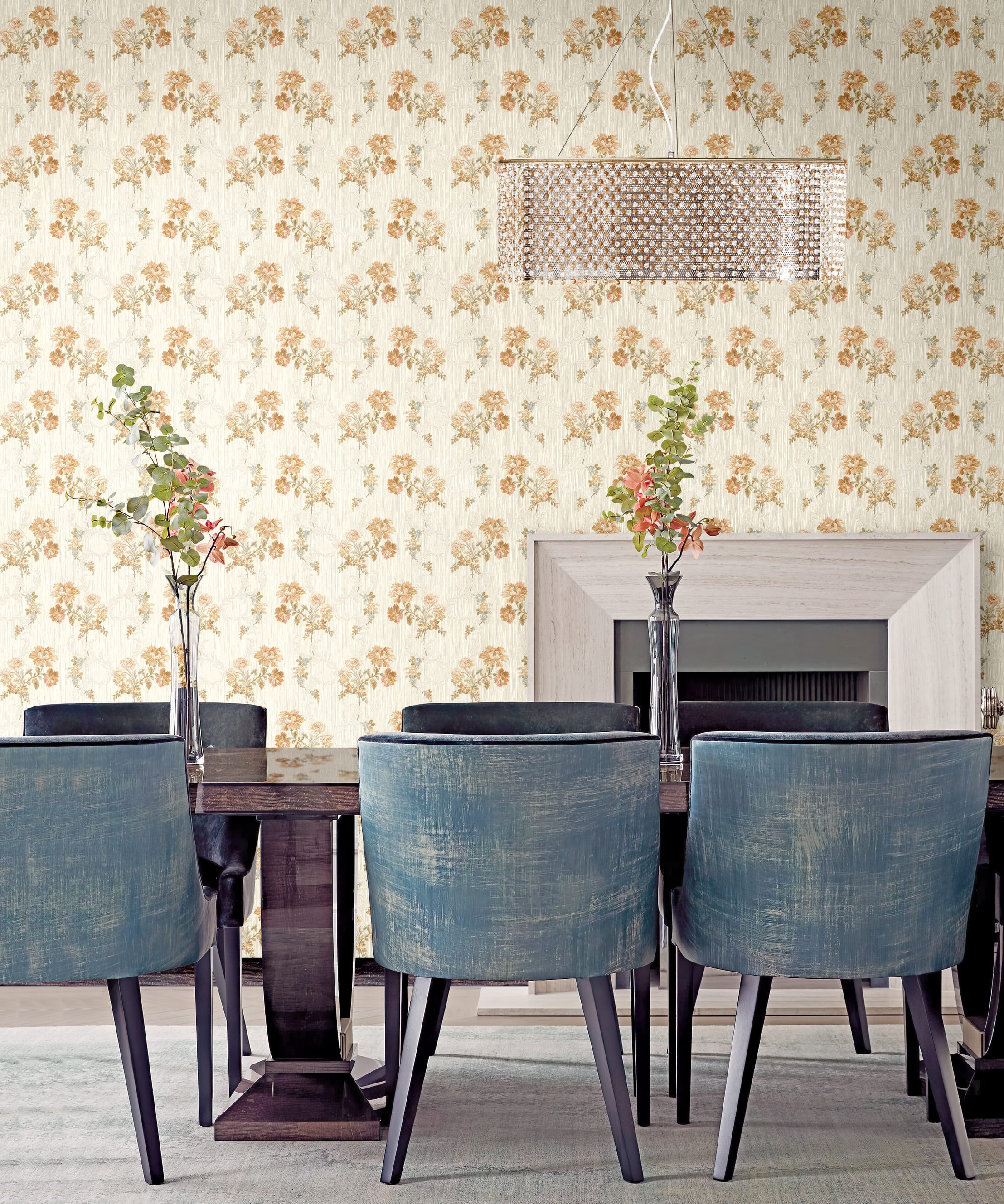 Обои R22615 в интерьере (коллекция Palazzo Terzi)