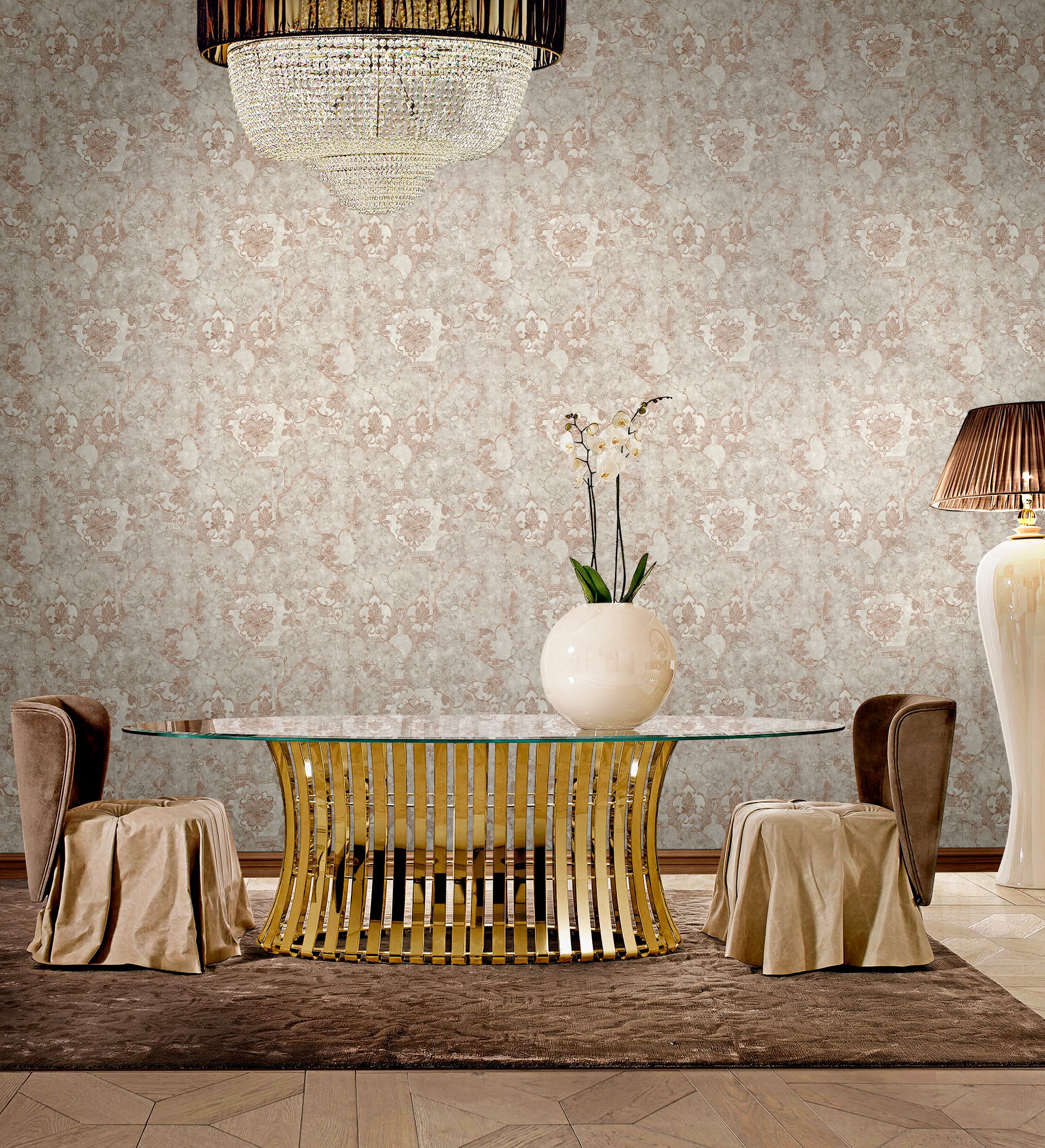 Обои R11838 в интерьере (коллекция Diva)