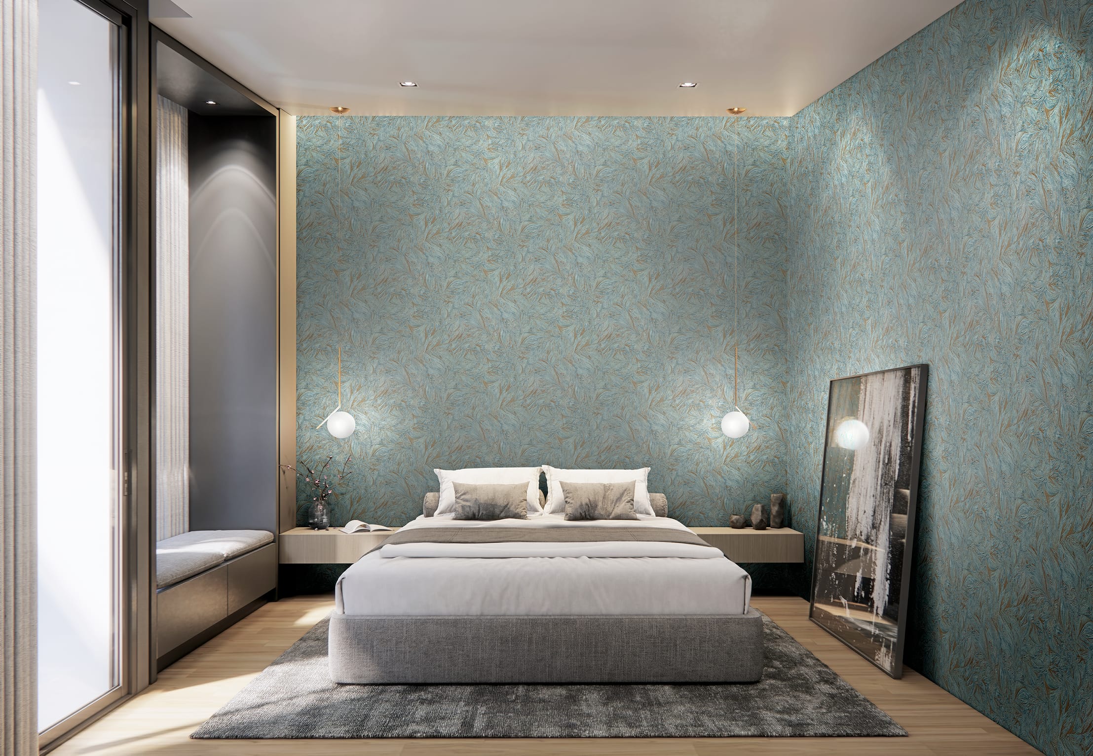 Обои R22514 в интерьере (коллекция Romana)