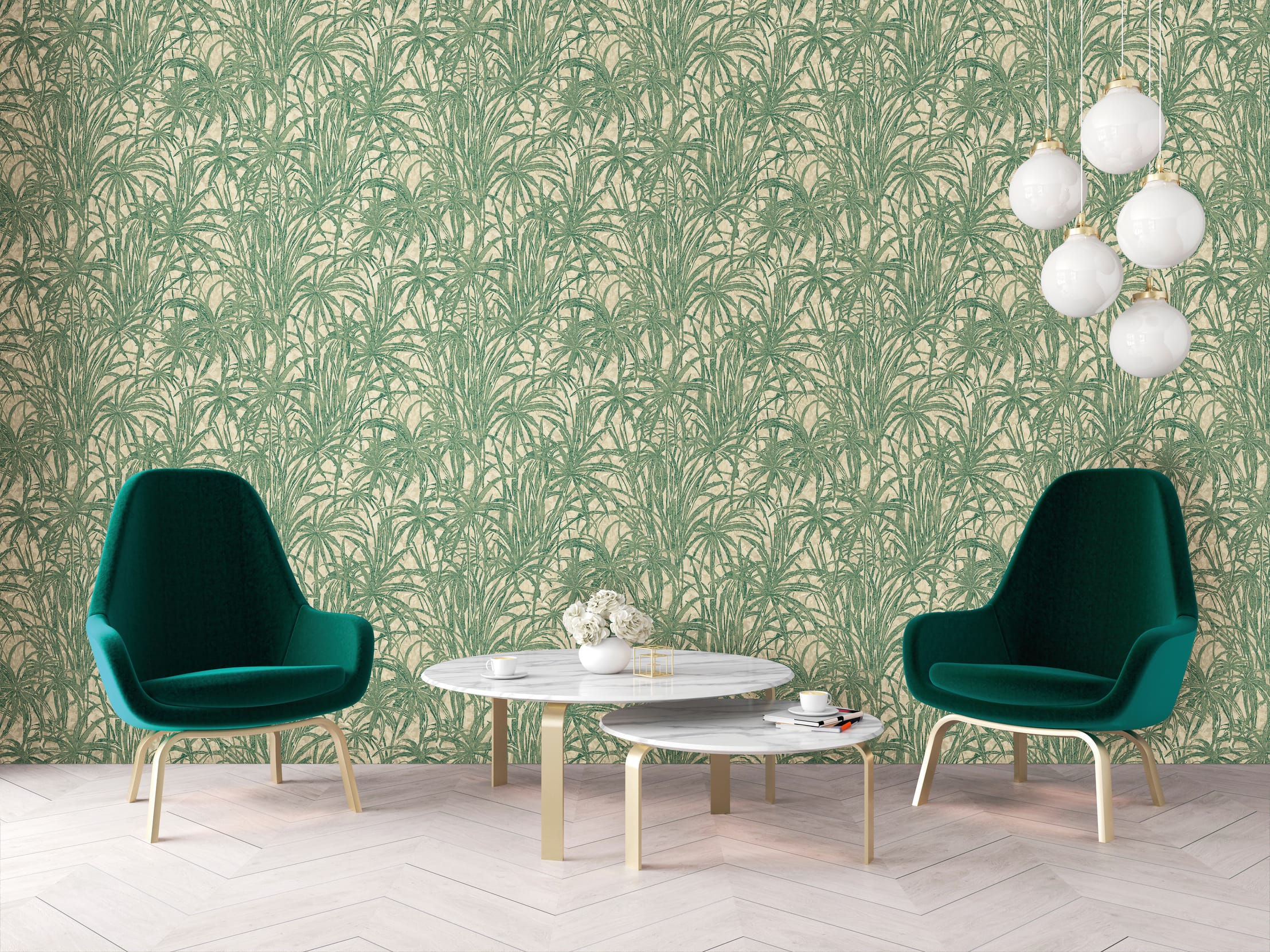 Обои R22803 в интерьере (коллекция Impronte)