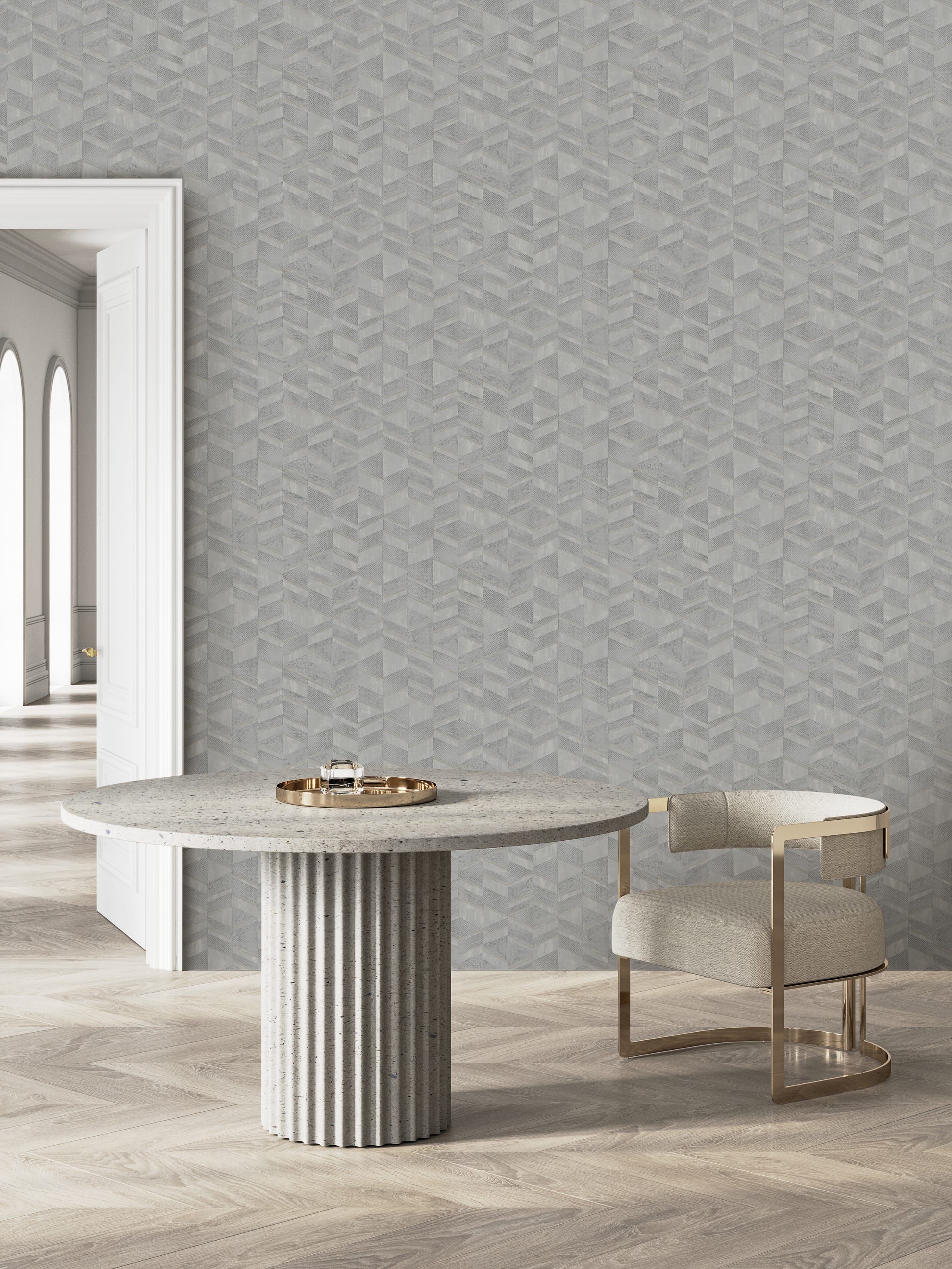 Обои R22816 в интерьере (коллекция Impronte)