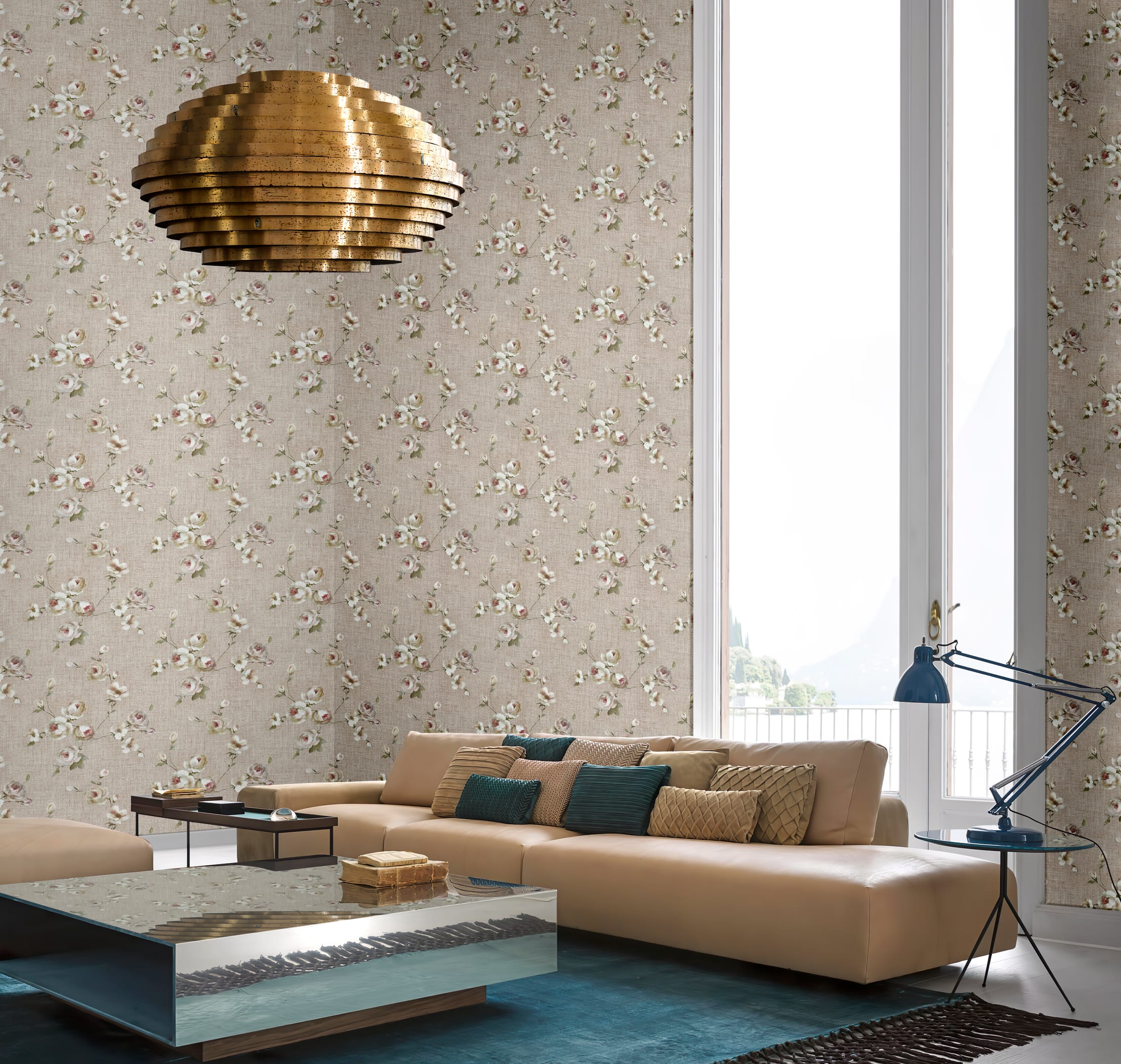 Обои R11926 в интерьере (коллекция New Romantica)