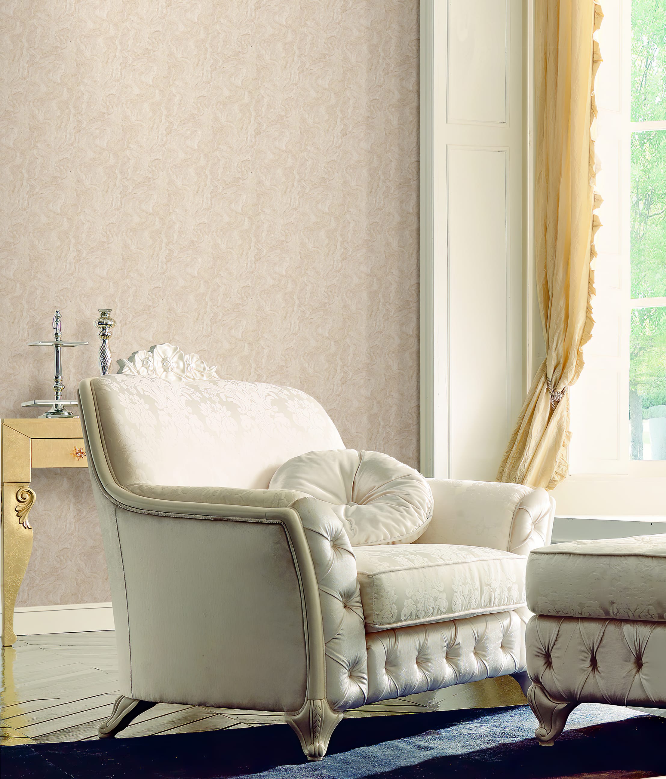 Обои R22402 в интерьере (коллекция Luxor)