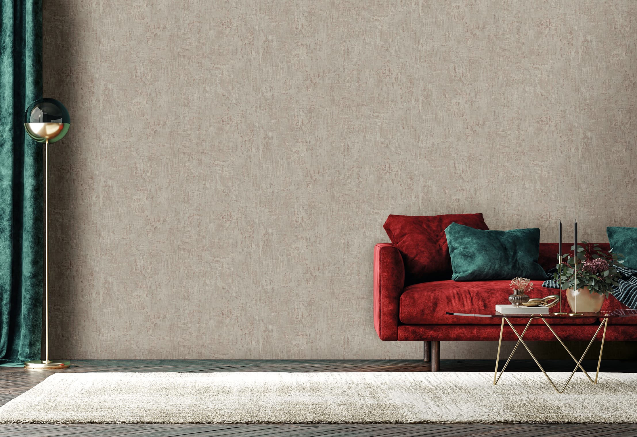 Обои R22829 в интерьере (коллекция Impronte)