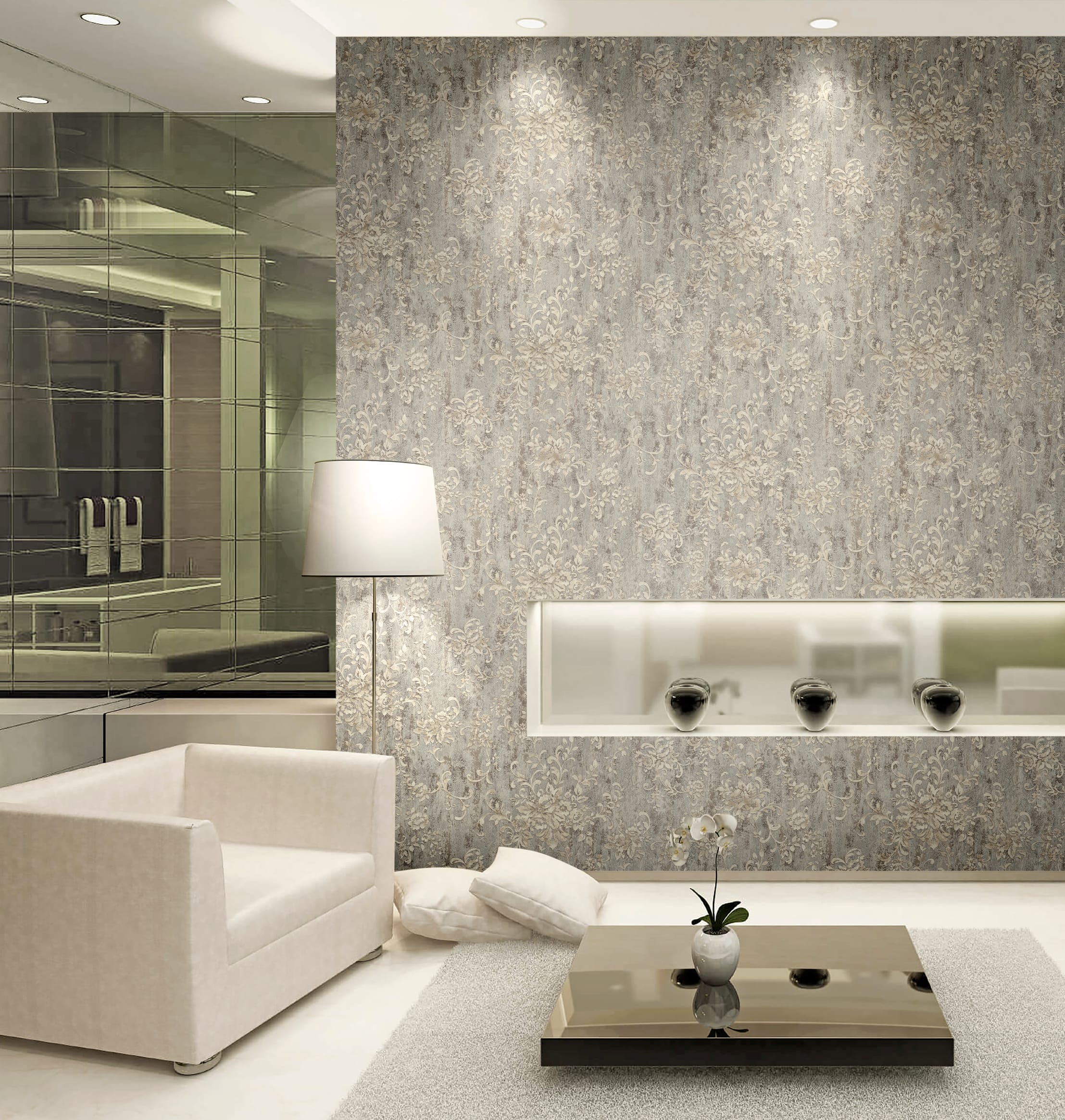 Обои R22319 в интерьере (коллекция Palladio)