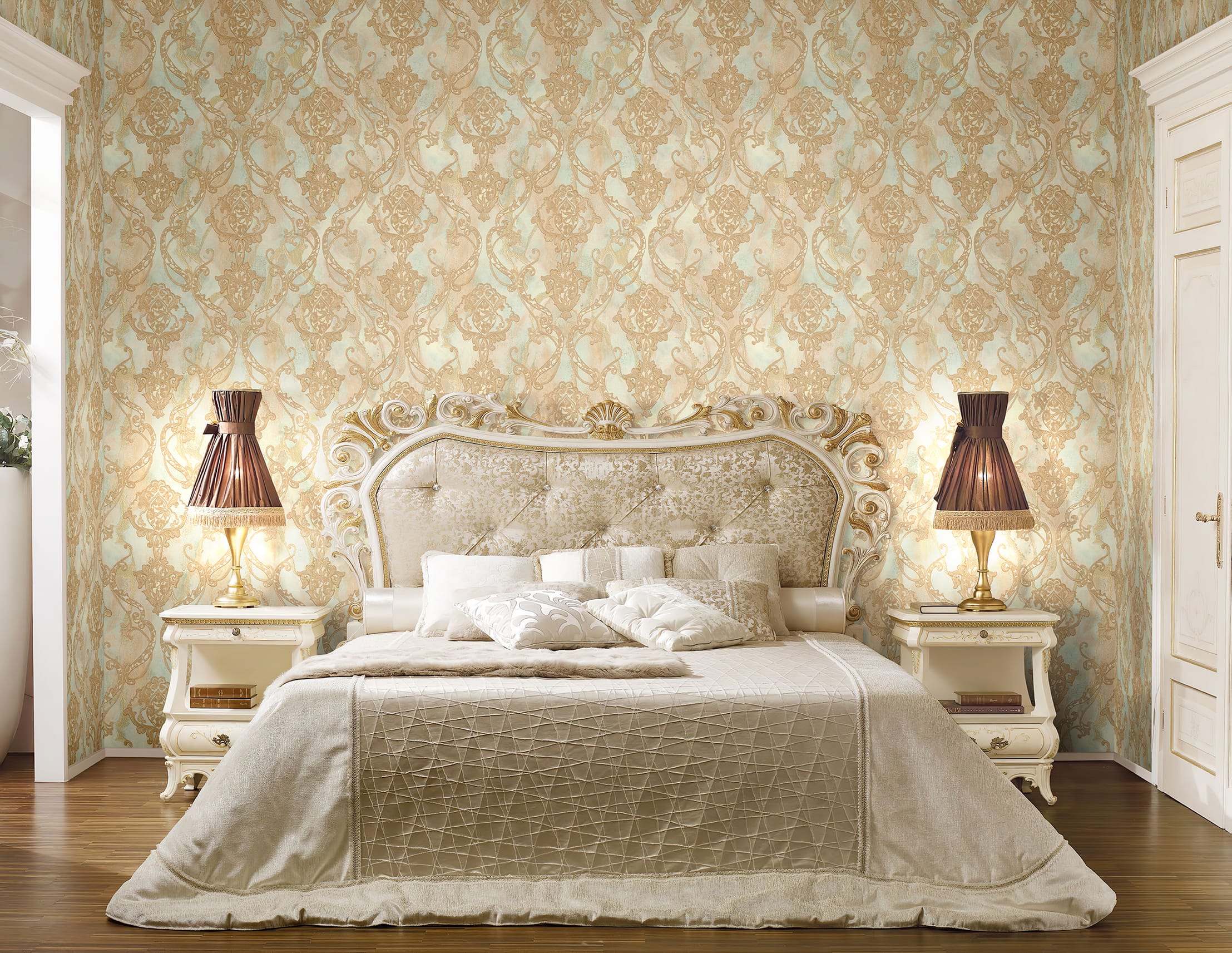 Обои R22511 в интерьере (коллекция Romana)