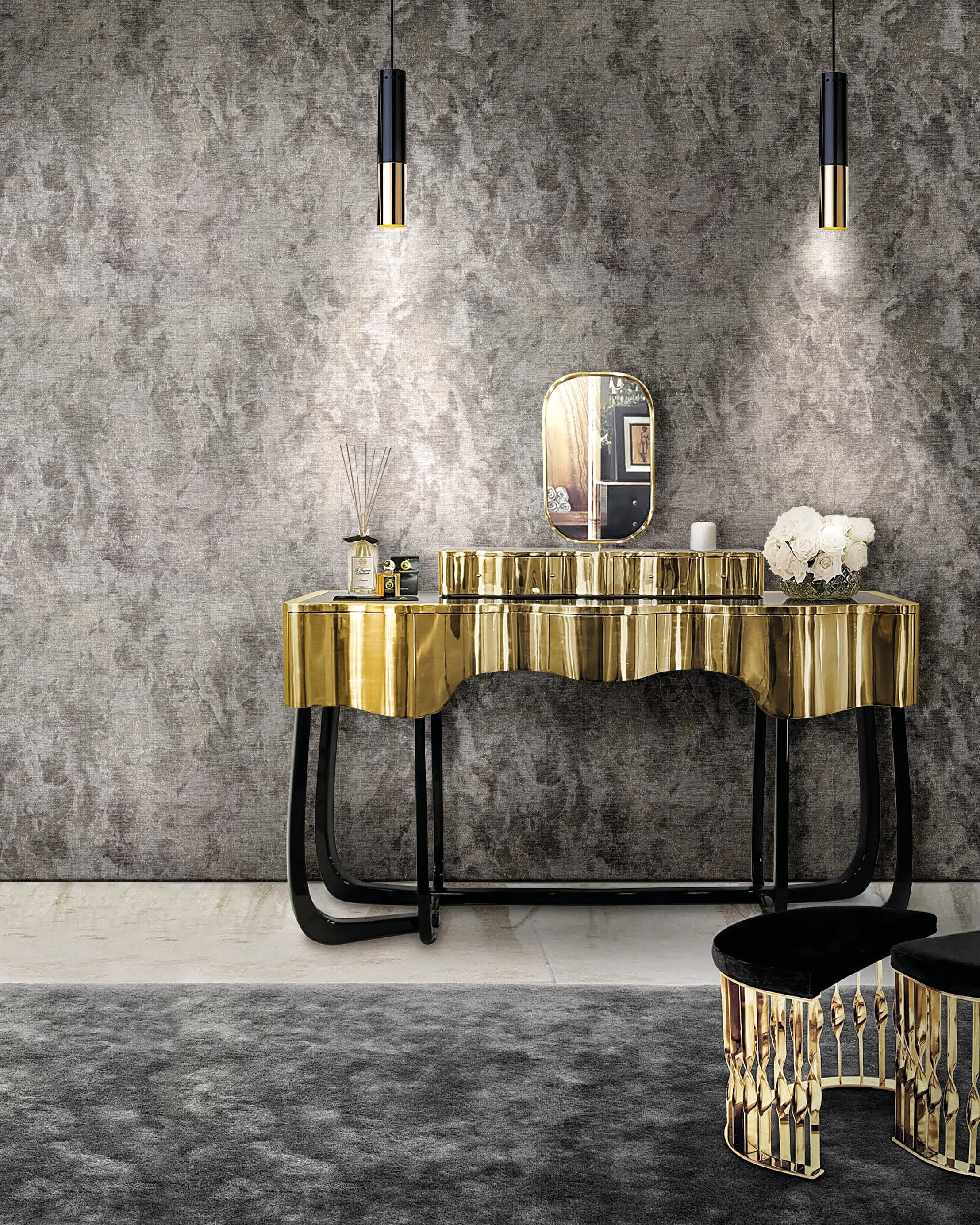 Обои R11124 в интерьере (коллекция Giulietta)